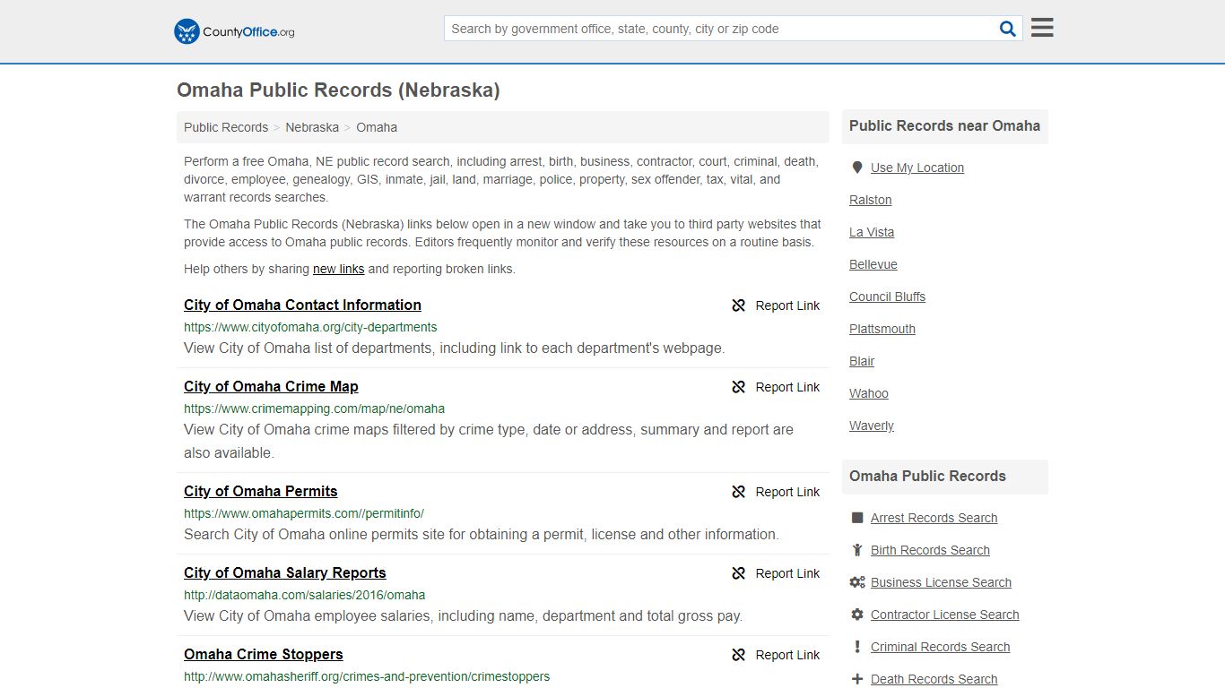 Public Records - Omaha, NE (Business, Criminal, GIS ...